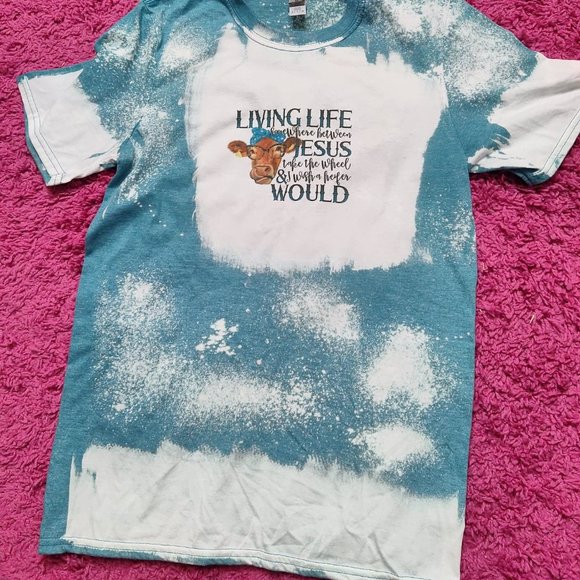 Bleached Sublimated T-Shirt - Picture 1 of 1